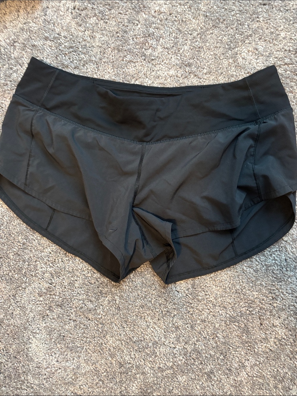 lululemon athletica Black Running Split Shorts